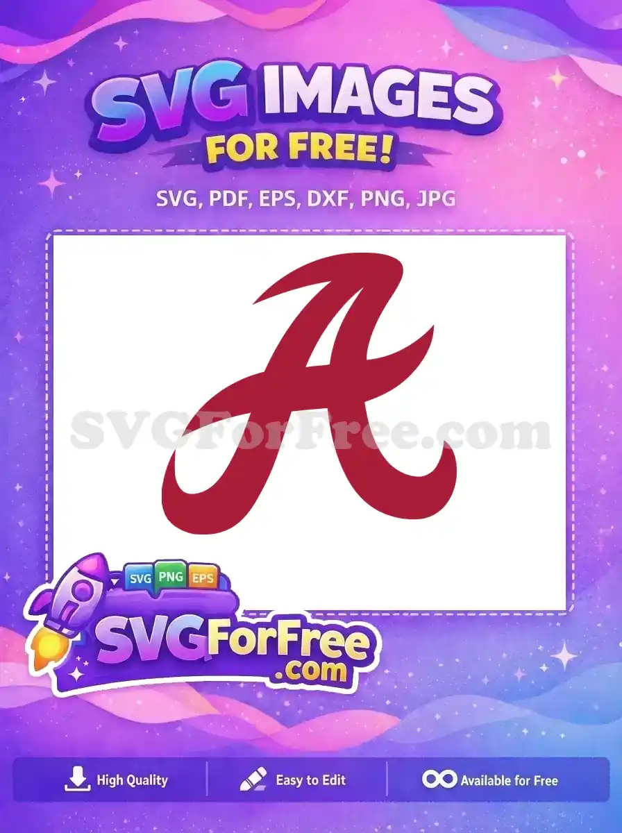 Free Crimson Tide Letter Free Alabama Crimson Logo Sport Free SVG