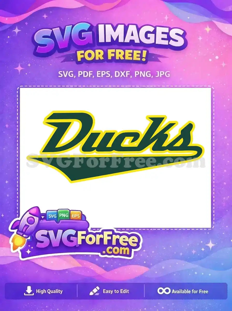 Free Green and Yellow Dark Ducks Free Sport Logos Free SVG