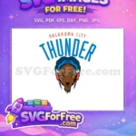 Free Oklahoma City Thunder Angry Buffalo Free Sport Logos Free SVG - Instant Download
