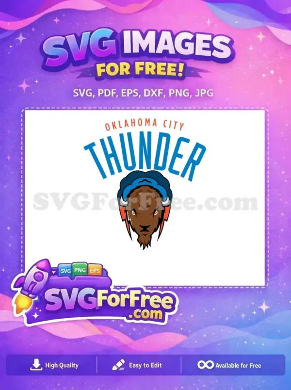 Free Oklahoma City Thunder Angry Buffalo Free Sport Logos Free SVG