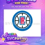 Free Blue White Free LA Free Clippers Sport Logos SVG - Instant Download