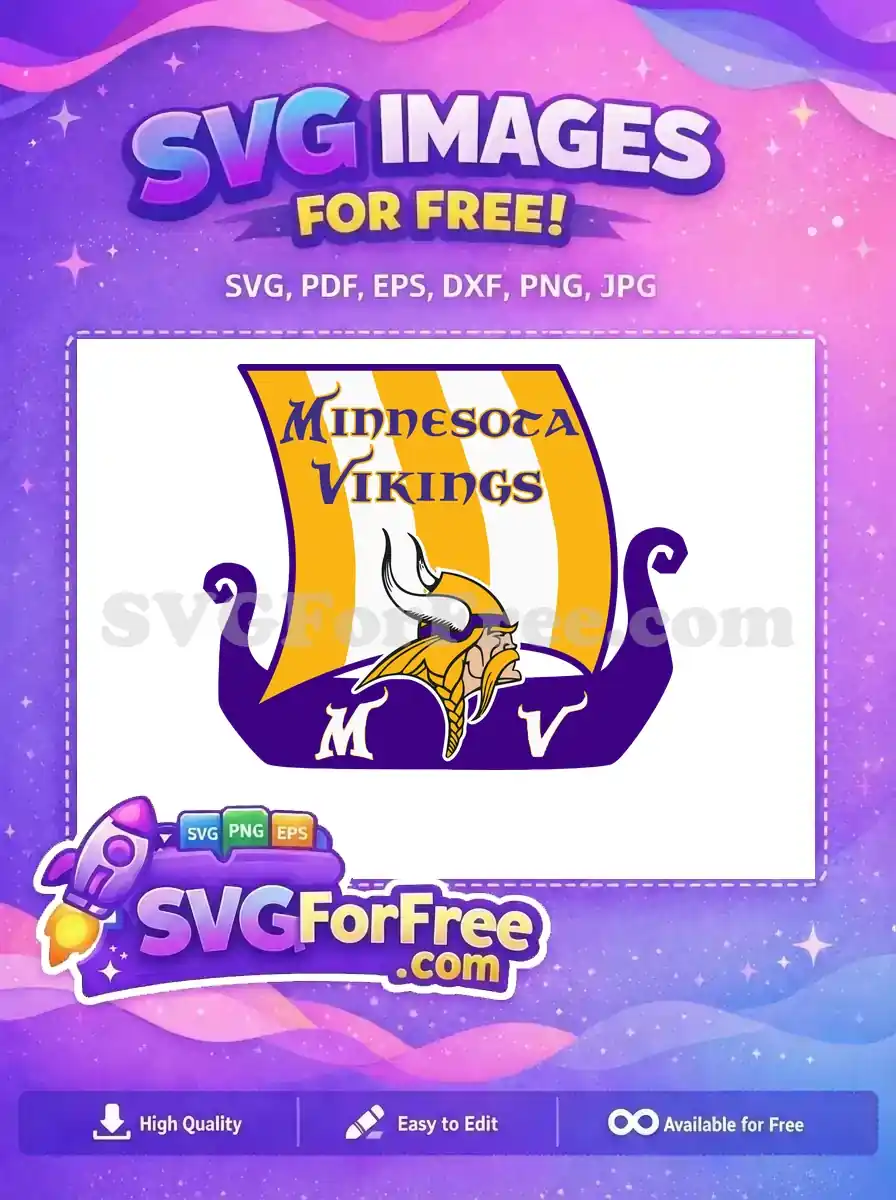 Free Purple Viking Ship Free Gold Braid Minnesota Free SVG