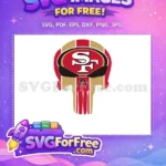 Free Red Gold Skull Free 49ers Sport Free SVG - Instant Download