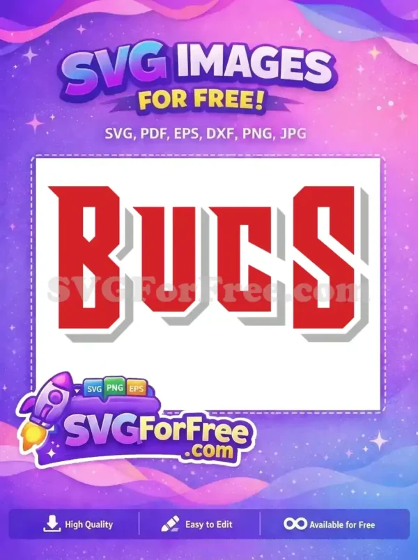 Free Red Bold Bucs Free Sport Logos Free SVG