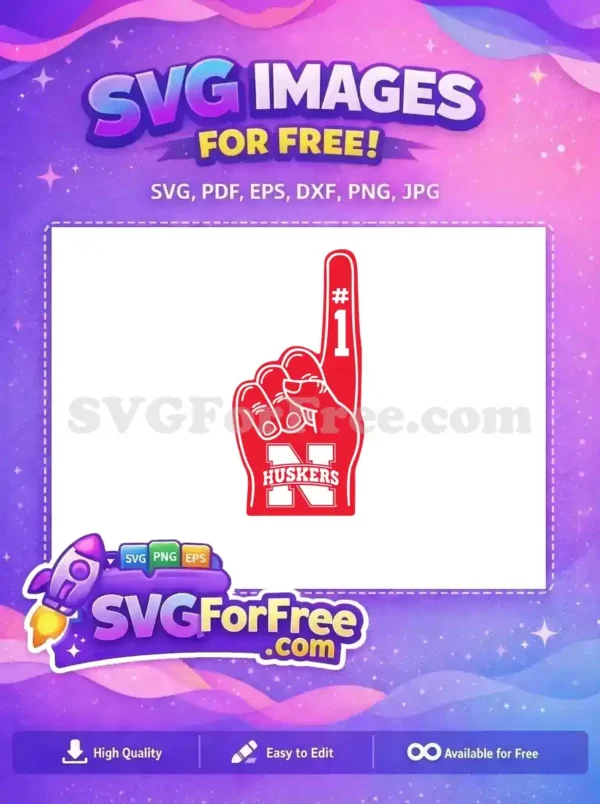 Free Number One Finger Free Huskers Logo Sport Free SVG Free Number One Finger Free Huskers Logo Sport Free SVG