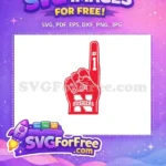 Free Number One Free Husker Hand Sport Logos Free SVG - Instant Download