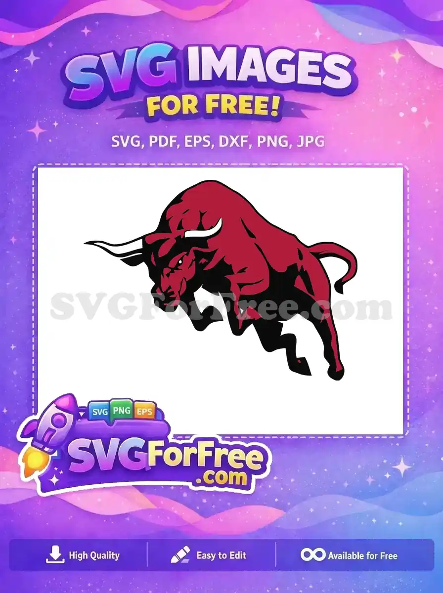 Free Angry Charging Bull Free Sport Logos Design Free SVG
