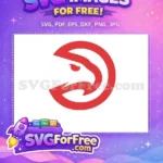 Free Red Hawk Head Free Sport Logos Atlanta Free SVG - Instant Download