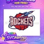 Free Red Basketball Free Rocket Shark Sport Logos Free SVG - Instant Download