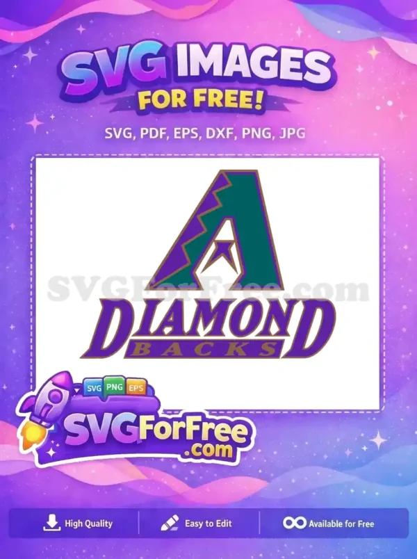 Free Teal Purple Logo Free Arizona Diamondbacks Free SVG