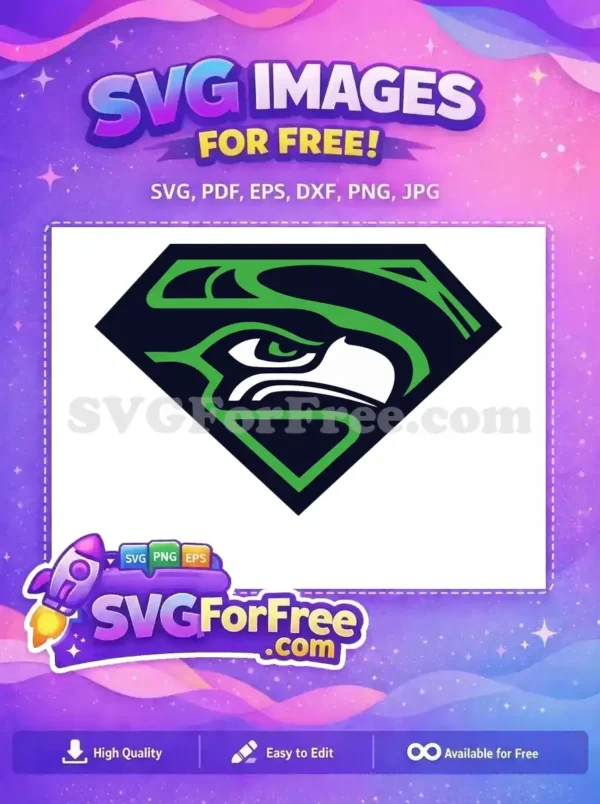 Free Green Seattle Seahawks Free Super Logo Free SVG