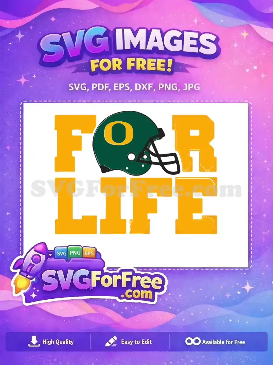 Free Green Helmet Free Yellow Letters For Life Free SVG