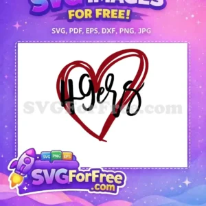 Free Burgundy Heart Free 49ers Script Sport Logos Free SVG Free Burgundy Heart Free 49ers Script Sport Logos Free SVG