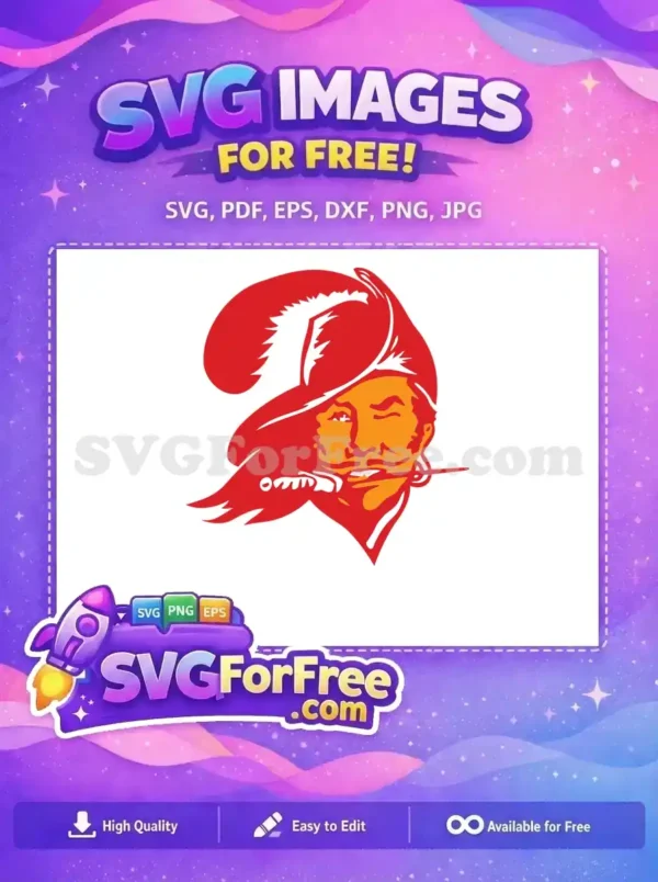 Free Winking Pirate Free Orange Face Sport Logos Free SVG