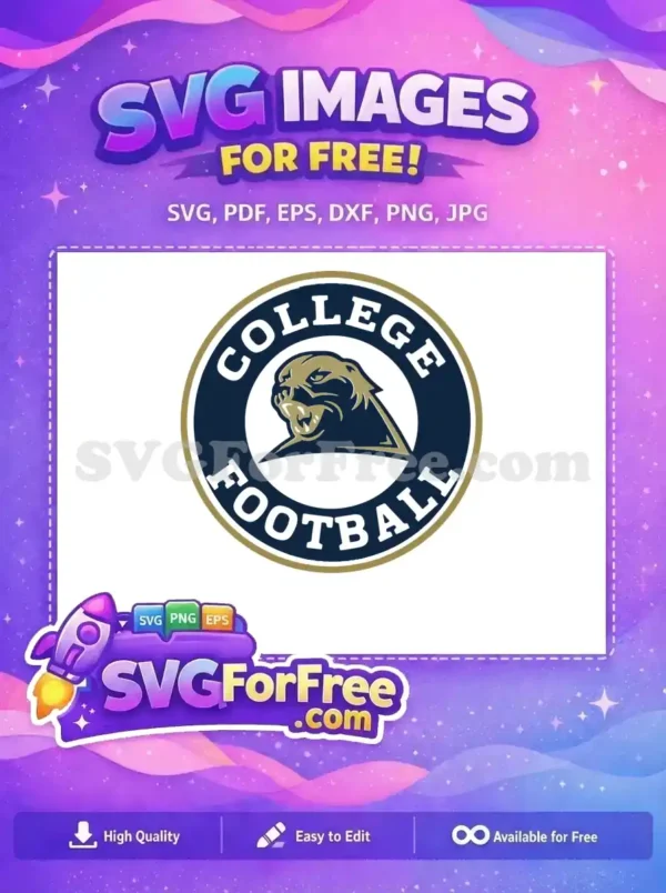 Free Roaring Panther Free College Football Team Free SVG