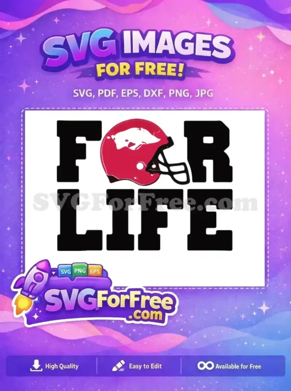 Free Razorback Helmet Free Sport Logos Arkansas For Life Free SVG