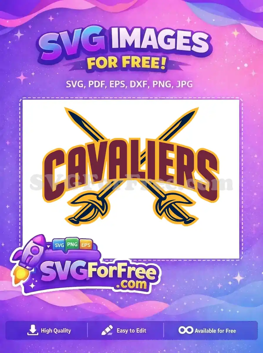 Free Maroon Cavaliers Free Crossed Swords Sport Free SVG