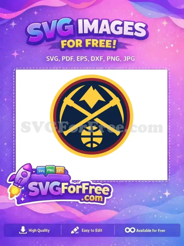 Free Gold Pickaxes Free Mountain Basketball Denver Free SVG