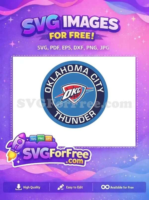 Free OKC Thunder Logo Free Basketball Free Sport Logos Free SVG