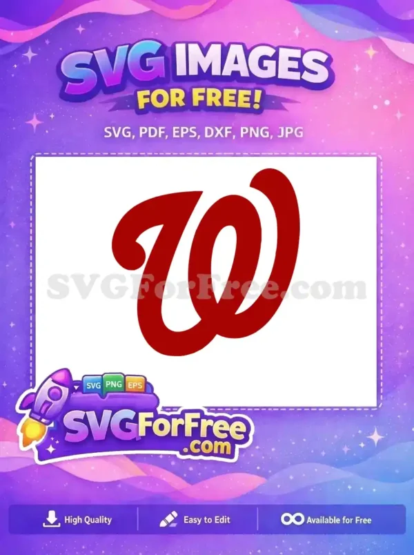 Free Sport Logo Free Nationals Red W Free SVG