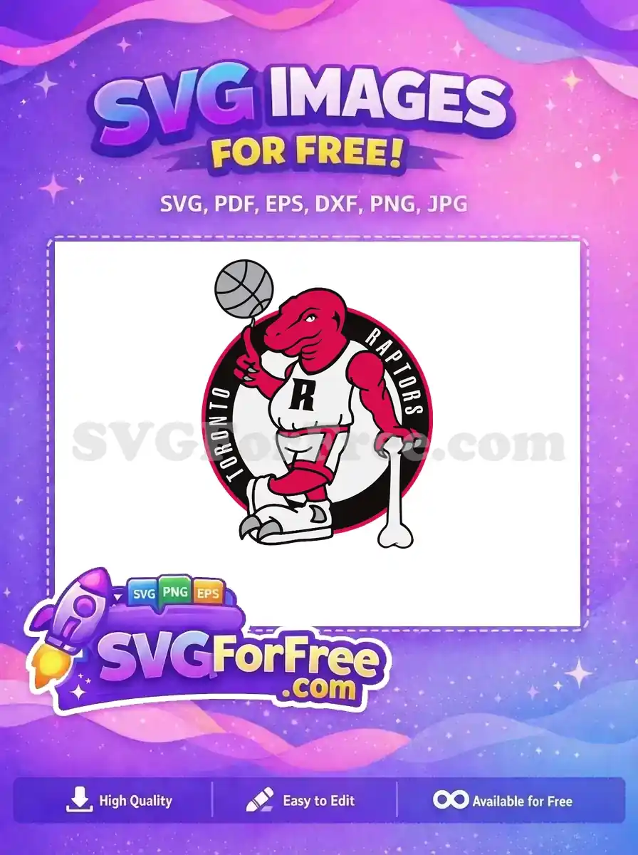 Free Red Raptor Free Basketball Logo Toronto Raptors Free SVG