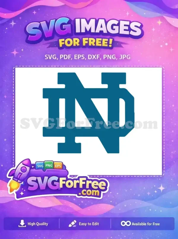 Free ND Logo Free Blue ND Sport Free SVG