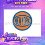 Free Orange Basketball Free Blue New York Sport Free SVG - Instant Download