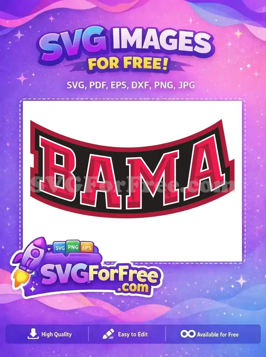 Free Crimson Tide Letters Free Alabama Sport Logos Free SVG