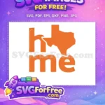 Free Orange Texas Home Free State Sport Free SVG - Instant Download