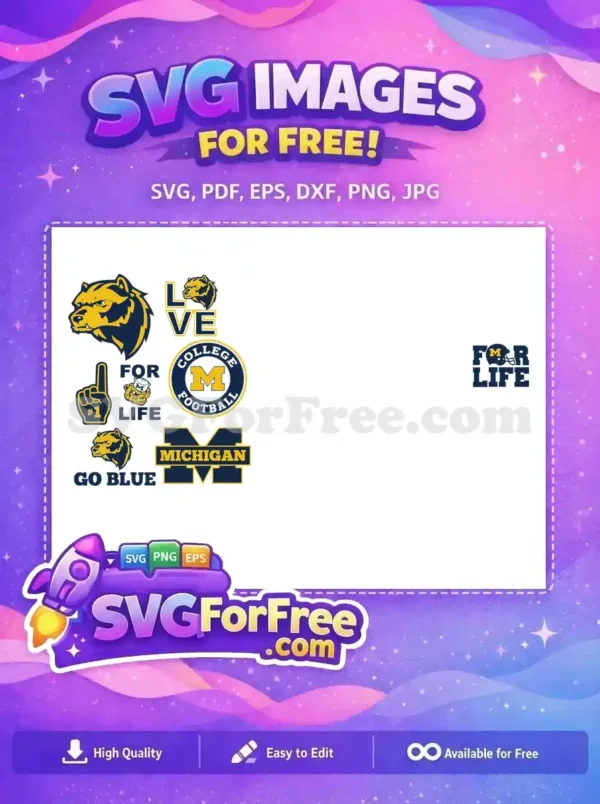 Free Wolverine Mascot Free College Football Michigan Free SVG