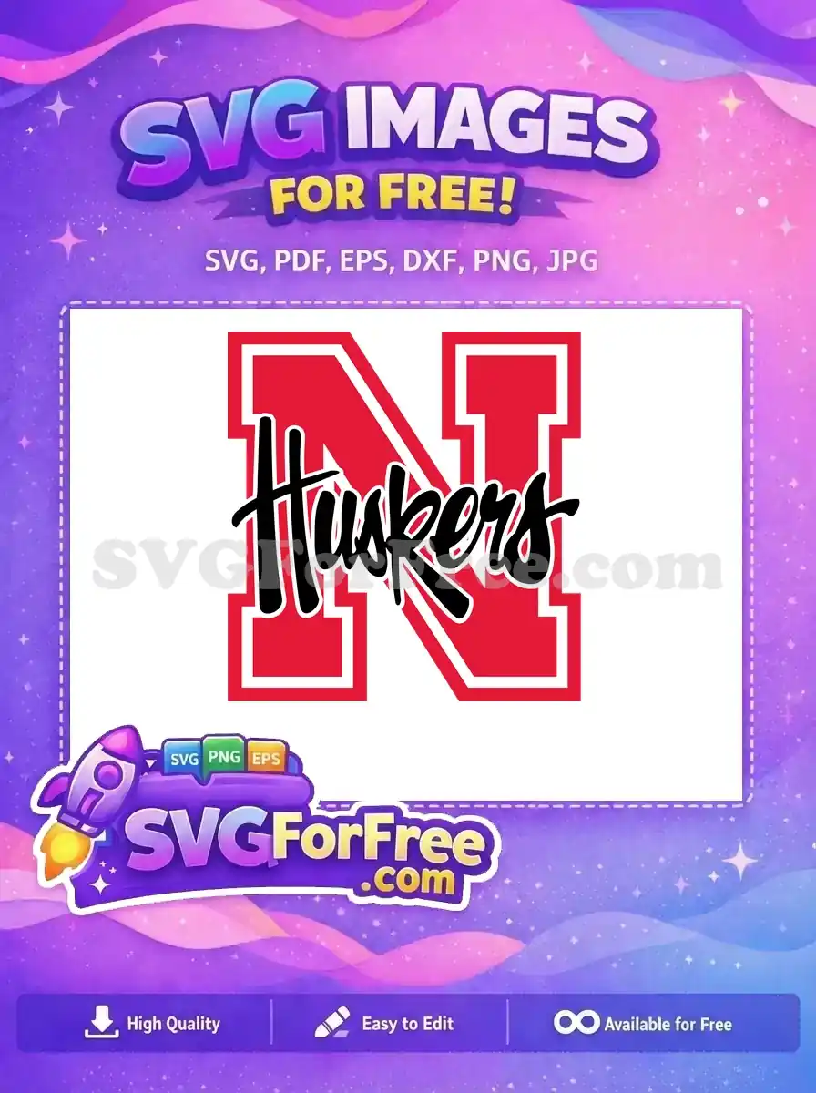 Free Nebraska Huskers N Logo Free College Sports Free SVG
