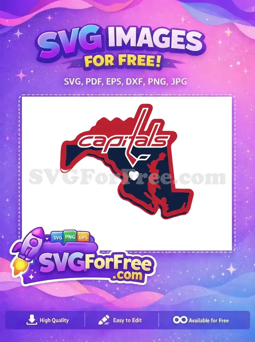 Free Capitals Hockey Free Maryland Outline Sport Logos Free SVG