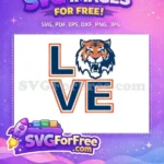 Free Orange Navy Tiger Love Free Sport Logos Free SVG - Instant Download