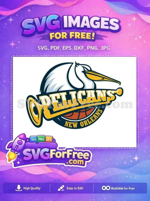 Free Basketball Yellow Horn Free Pelican Logo Sport Free SVG