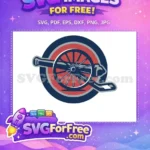 Free Red Wheel Free Cannon Design Sport Logos Free SVG - Instant Download