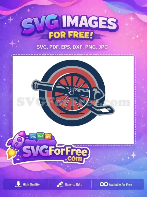 Free Red Wheel Free Cannon Design Sport Logos Free SVG