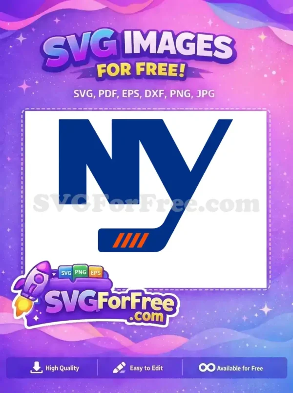 Free Blue NY Islanders Free Hockey Stick Sport Free SVG