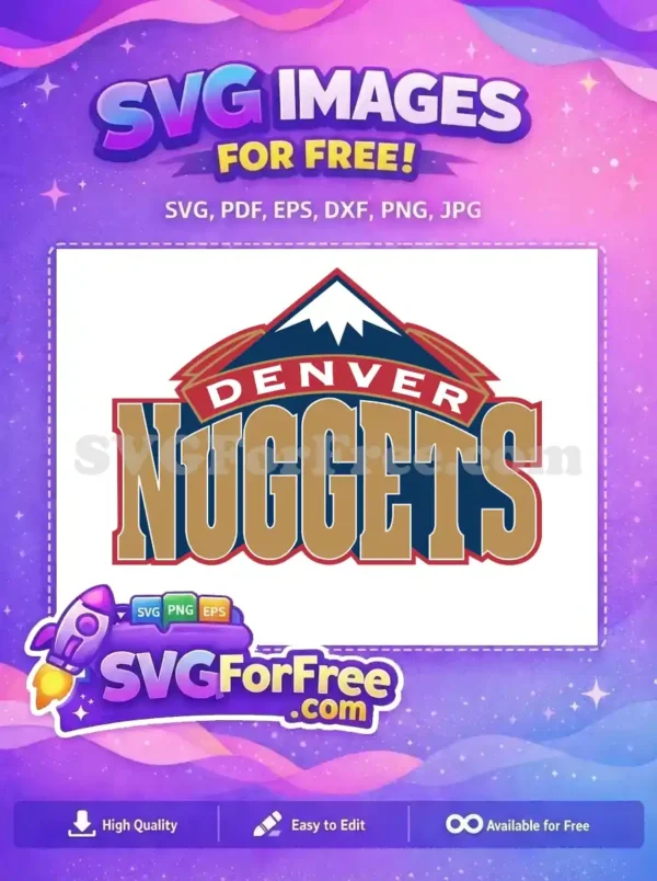 Free Denver Nuggets Badge Free Mountain Logo Sport Free SVG