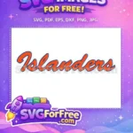 Free Orange Islanders Free Blue Trim Sport Free SVG - Instant Download