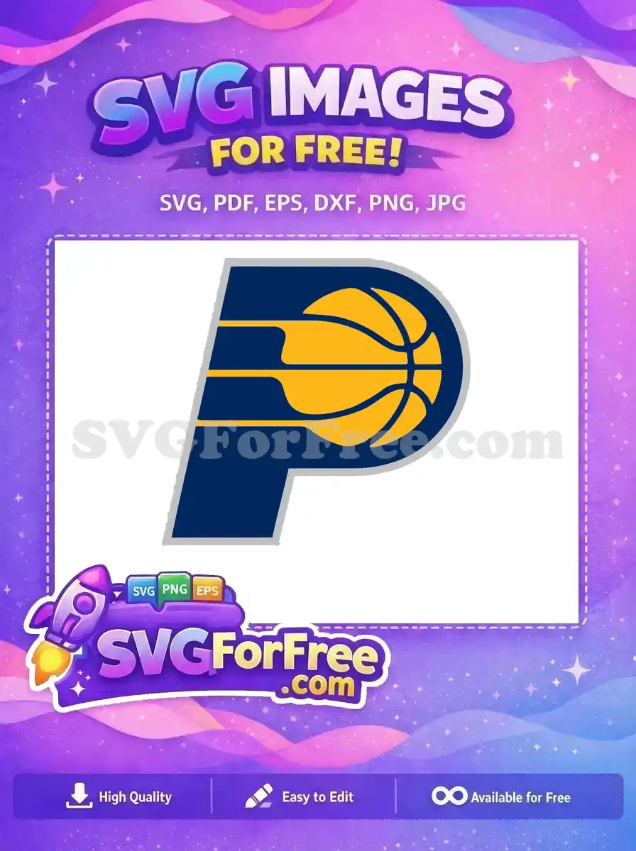 Free Blue Yellow Pacers Free Basketball Sport Logos Free SVG