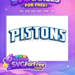 Free Detroit Pistons Free Blue White Sport Logos Free SVG - Instant Download