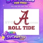Free Crimson Alabama A Free Roll Tide Graphic Free SVG 2 - Instant Download