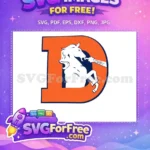Free Orange Navy Bronco Free Sport Logos Free SVG - Instant Download