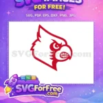 Free Red Angry Cardinal Free Sport Logos Mascot Free SVG 2 - Instant Download