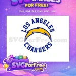 Free Yellow Lightning Free Blue Outline Los Angeles Chargers Free SVG - Instant Download