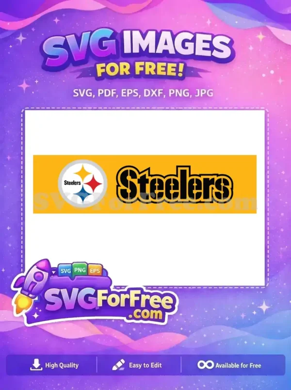 Free Pittsburgh Steelers Logo Free Sports Team Black Yellow Free SVG
