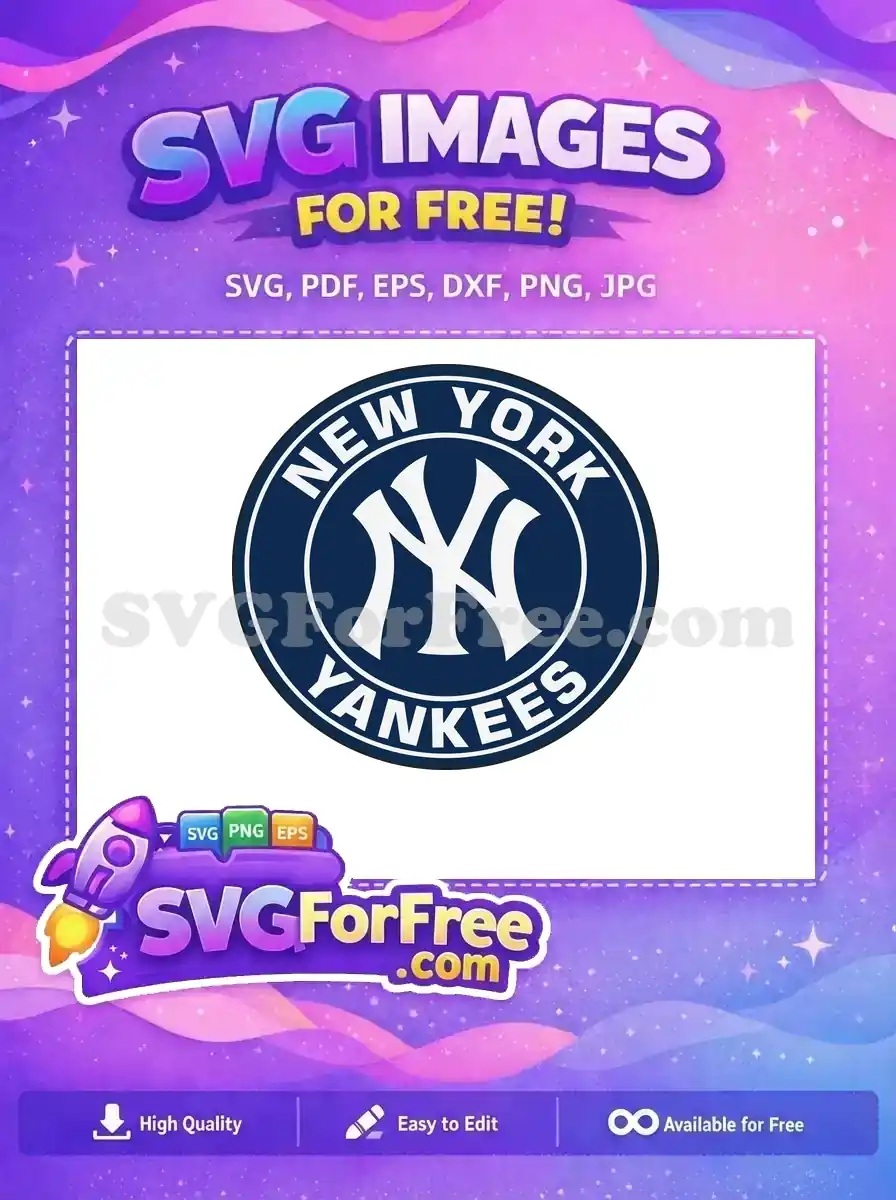 Free Navy Blue Free White Sport New York Yankees Free SVG
