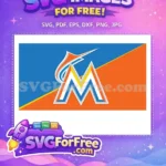 Free Marlin Logo Free Blue Orange Sport Free SVG - Instant Download