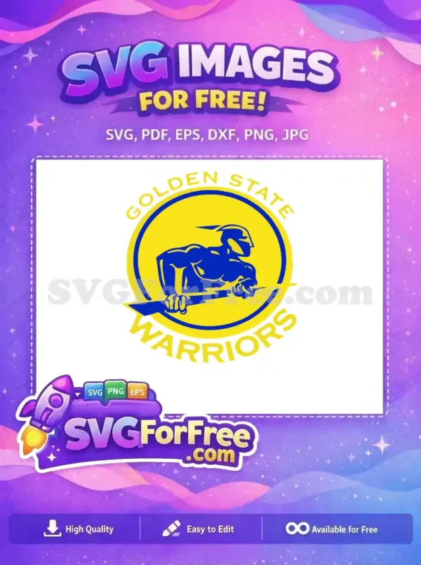 Free Blue Golden State Warrior Free Lightning Bolt Sport Free SVG