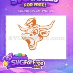 Free Orange Horns Free Angry Mascot Sport Logos Free SVG - Instant Download